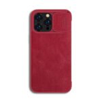 Nillkin Qin Pro Series Leather Flip Case for iPhone 14 Pro - Red