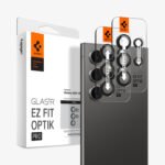 Spigen Optik Pro EZ Fit Camera Lens Protector for Samsung Galaxy S24 Ultra (2 Pack) - Titanium Black