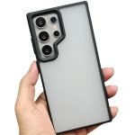 Wlons Matte Transparent Bumper Protective Case for Samsung Galaxy S24 Ultra