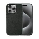 Amur Genuine Leather Case For iPhone 15 Pro Max – Black