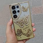 Butterfly Stone Case for Samsung Galaxy S22 Ultra / S23 Ultra / S24 Ultra / S25 Ultra